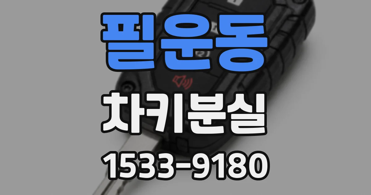 필운동 차키분실