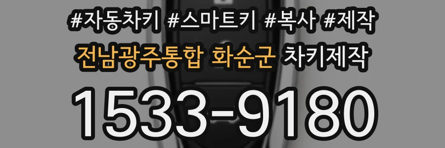 전남광주통합 화순군 차키제작