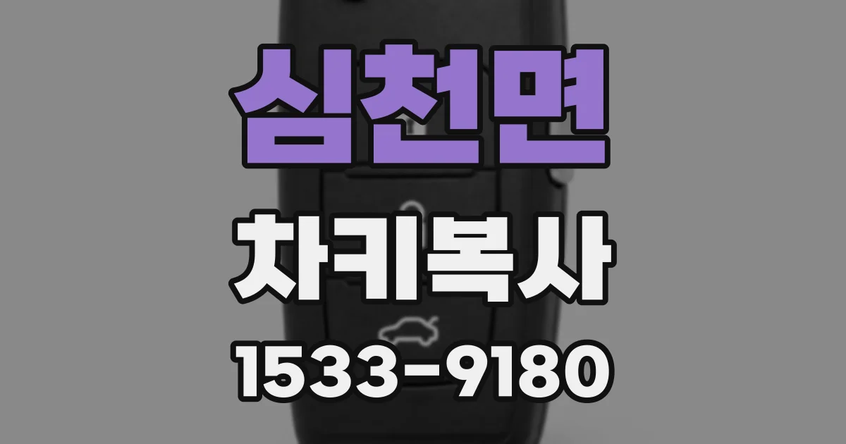 심천면 차키복사