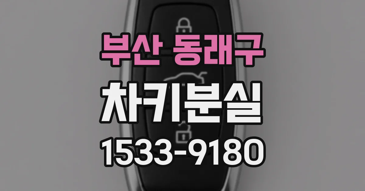부산 동래구 차키분실