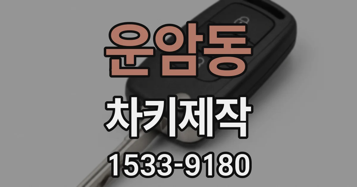 운암동 차키제작