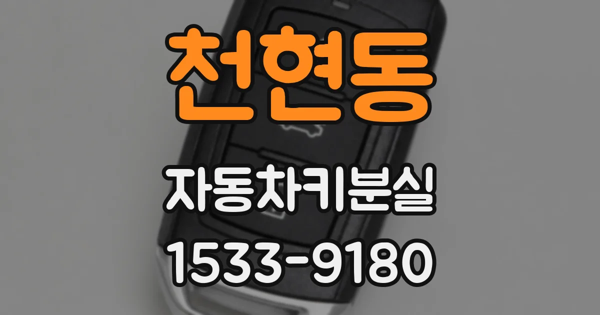 천현동 자동차키분실