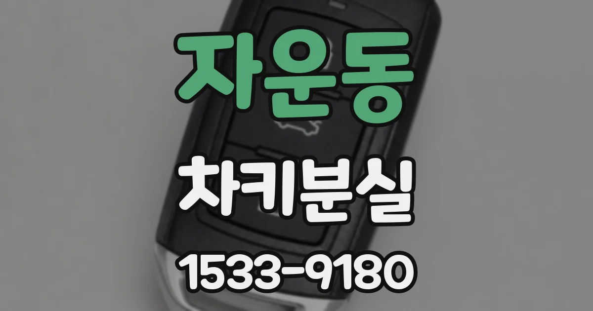 자운동 차키분실