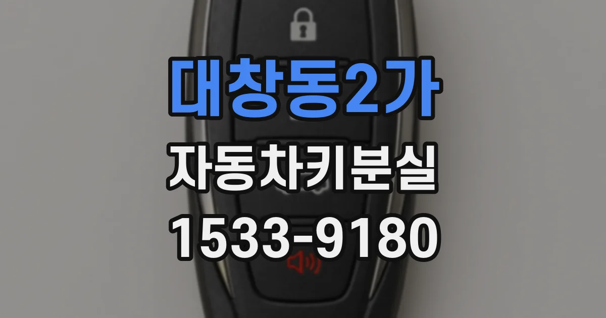 대창동2가 자동차키분실