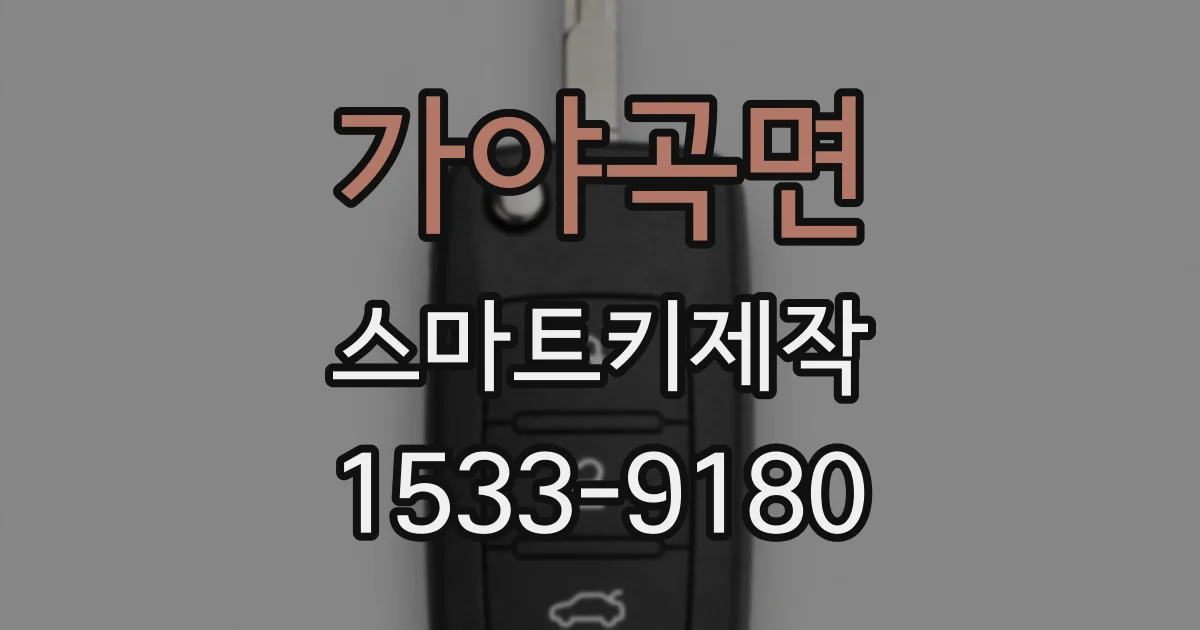 가야곡면 스마트키제작