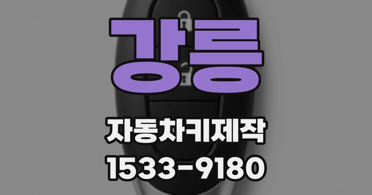 강릉 자동차키제작