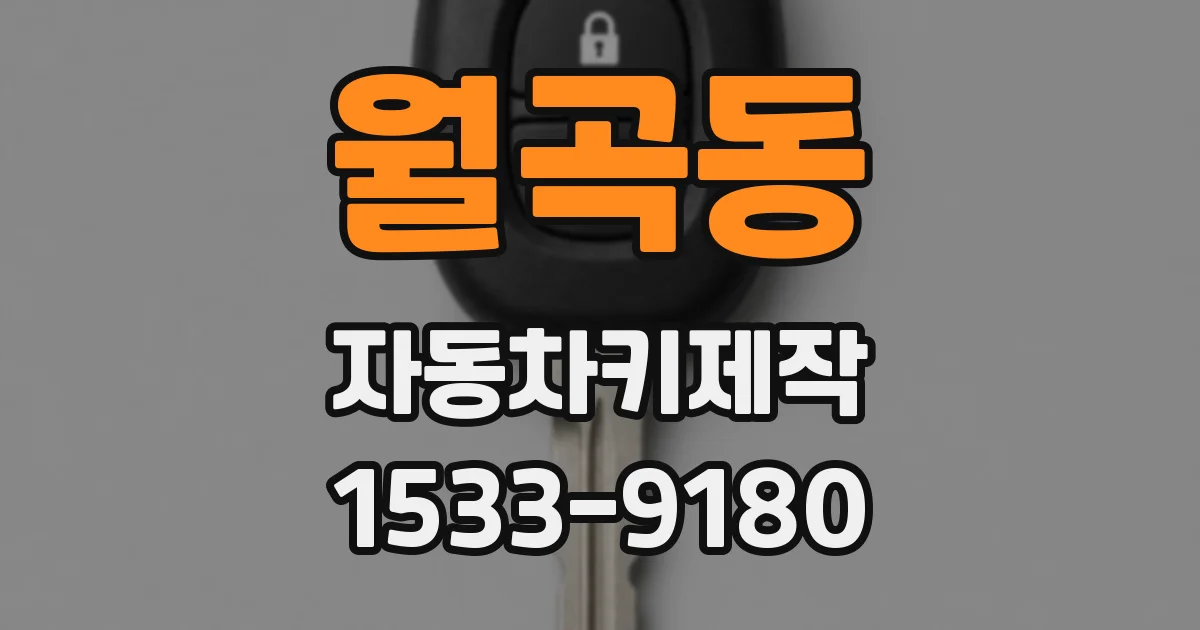 월곡동 자동차키제작