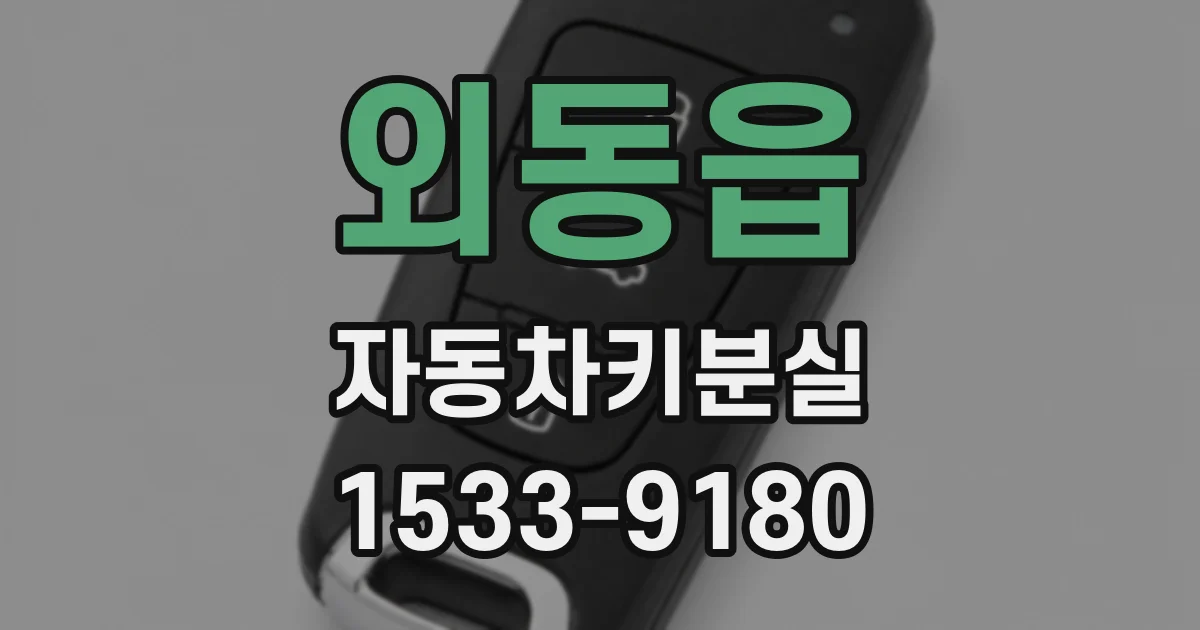 외동읍 자동차키분실