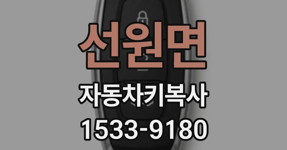 선원면 자동차키복사
