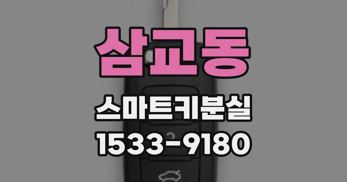 삼교동 스마트키분실