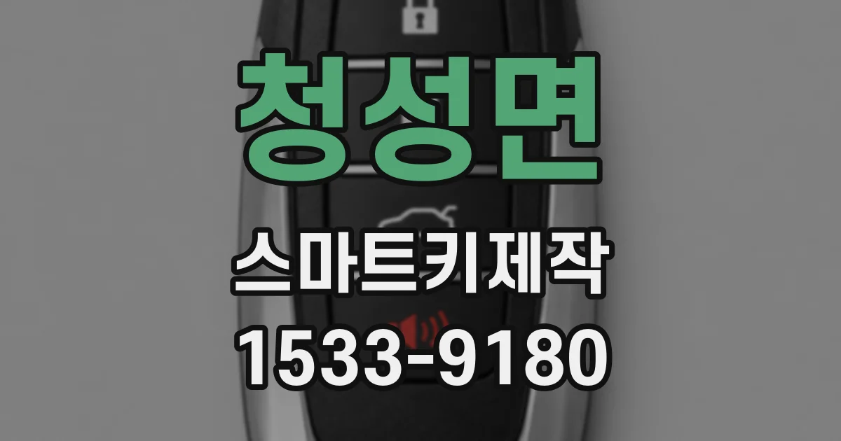 청성면 스마트키제작