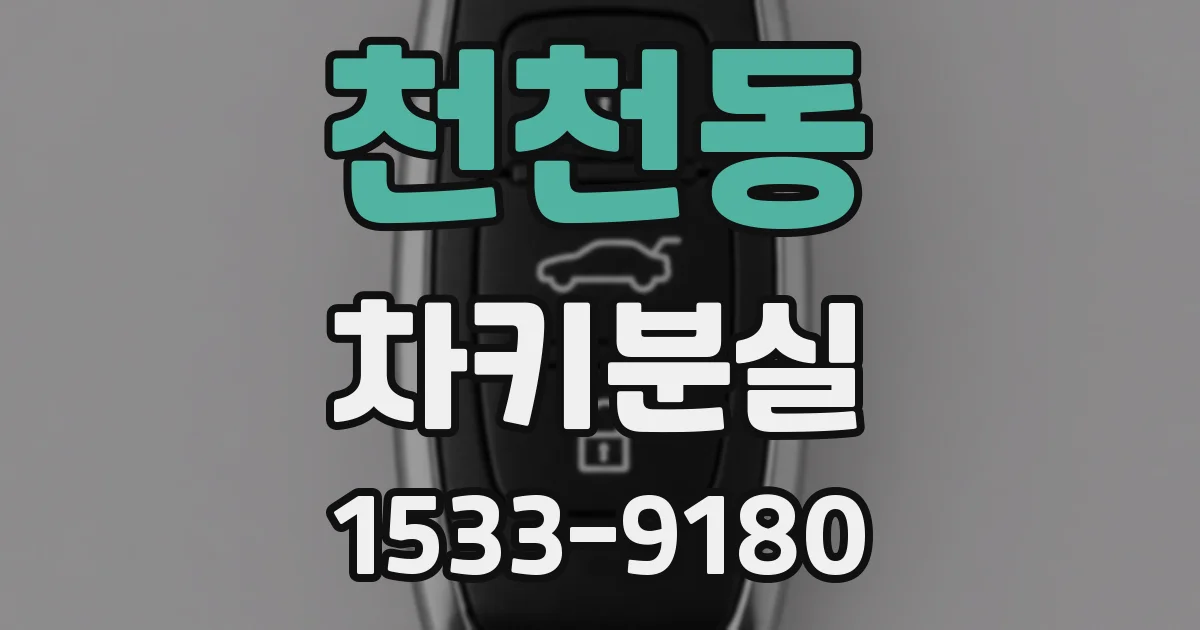 천천동 차키분실