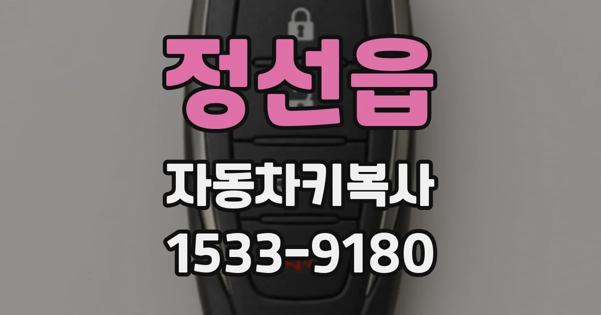 정선읍 자동차키복사