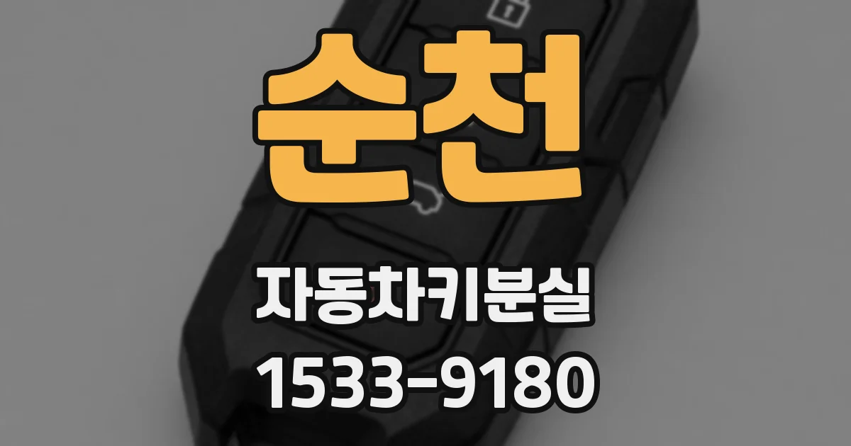 순천 자동차키분실