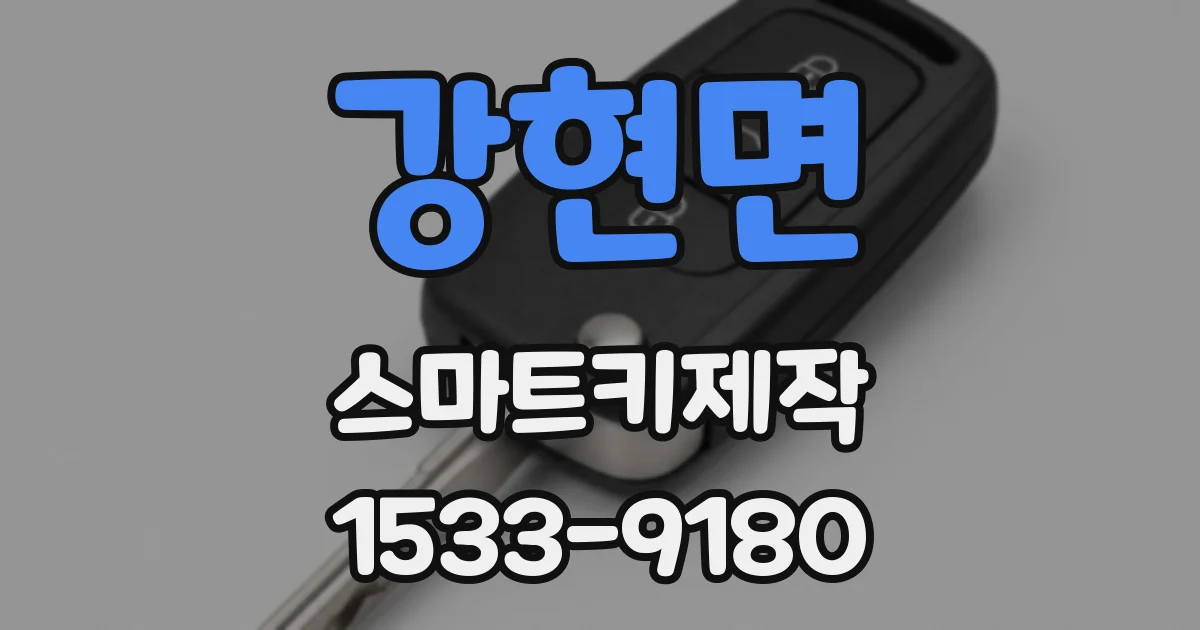 강현면 스마트키제작