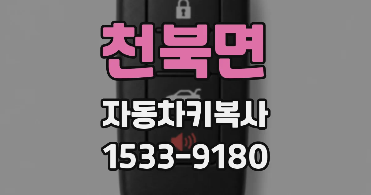 천북면 자동차키복사