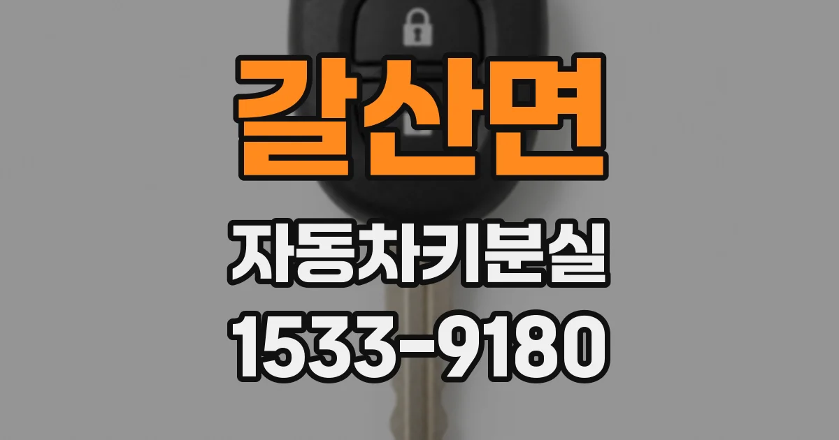 갈산면 자동차키분실