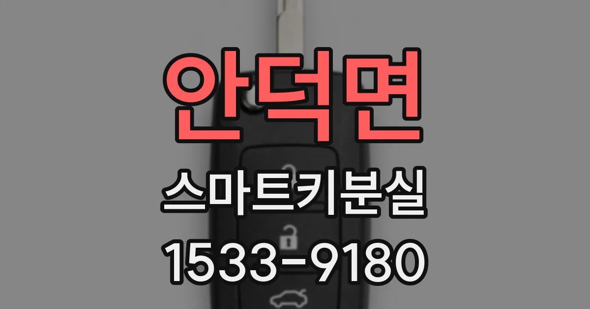 안덕면 스마트키분실