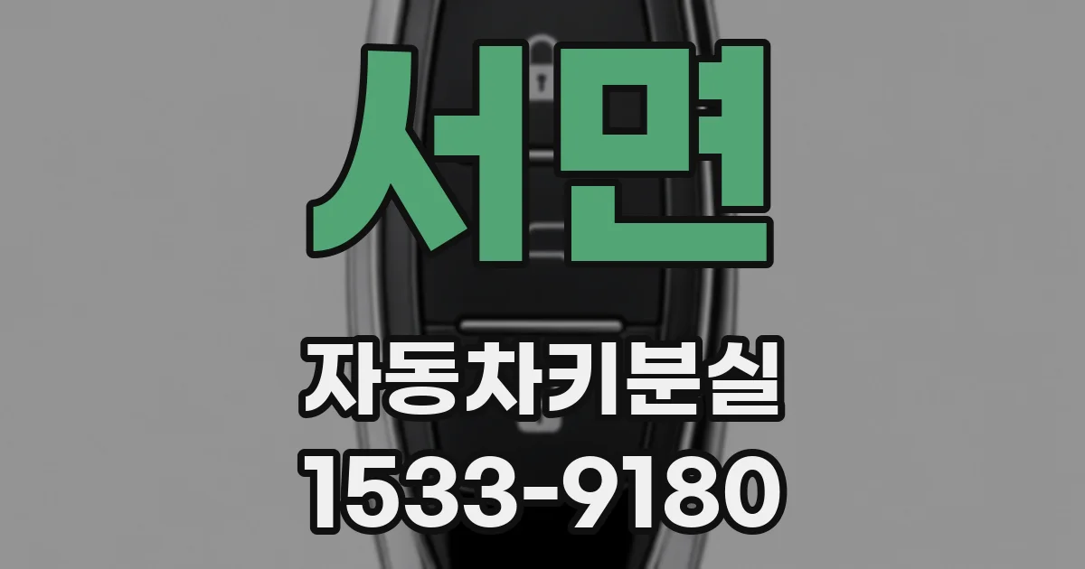 서면 자동차키분실