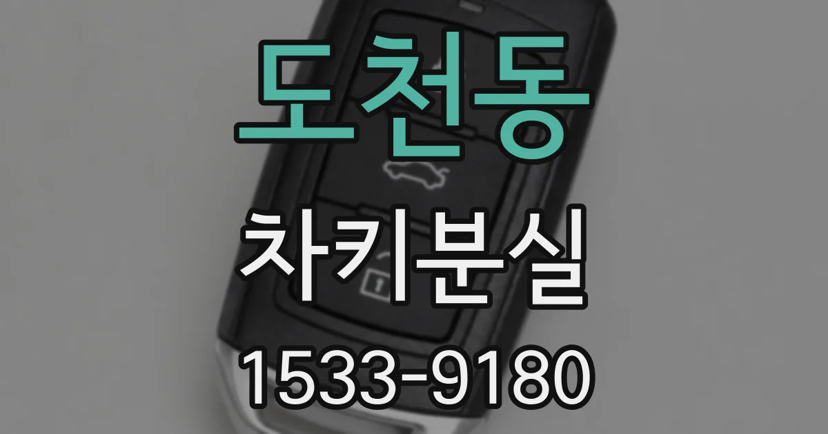 도천동 차키분실