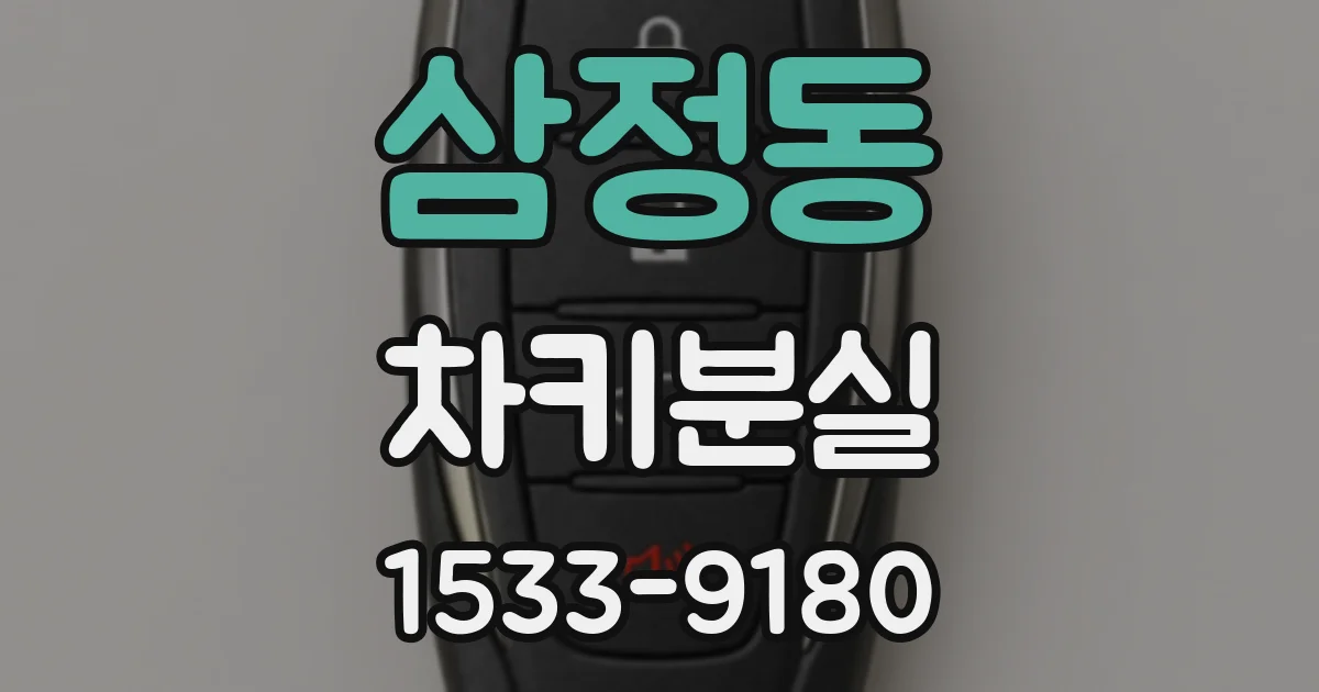 삼정동 차키분실