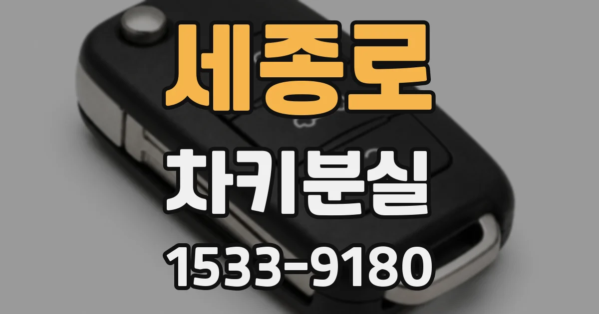 세종로 차키분실