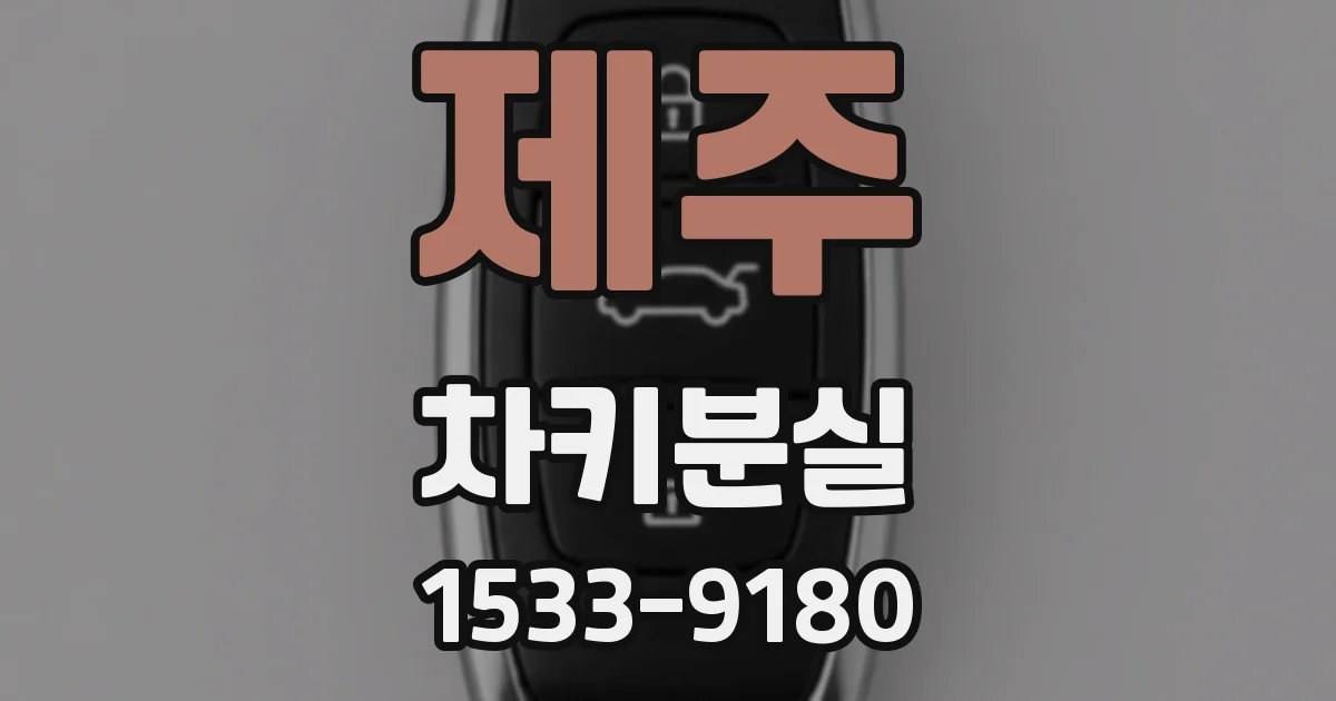 제주 차키분실
