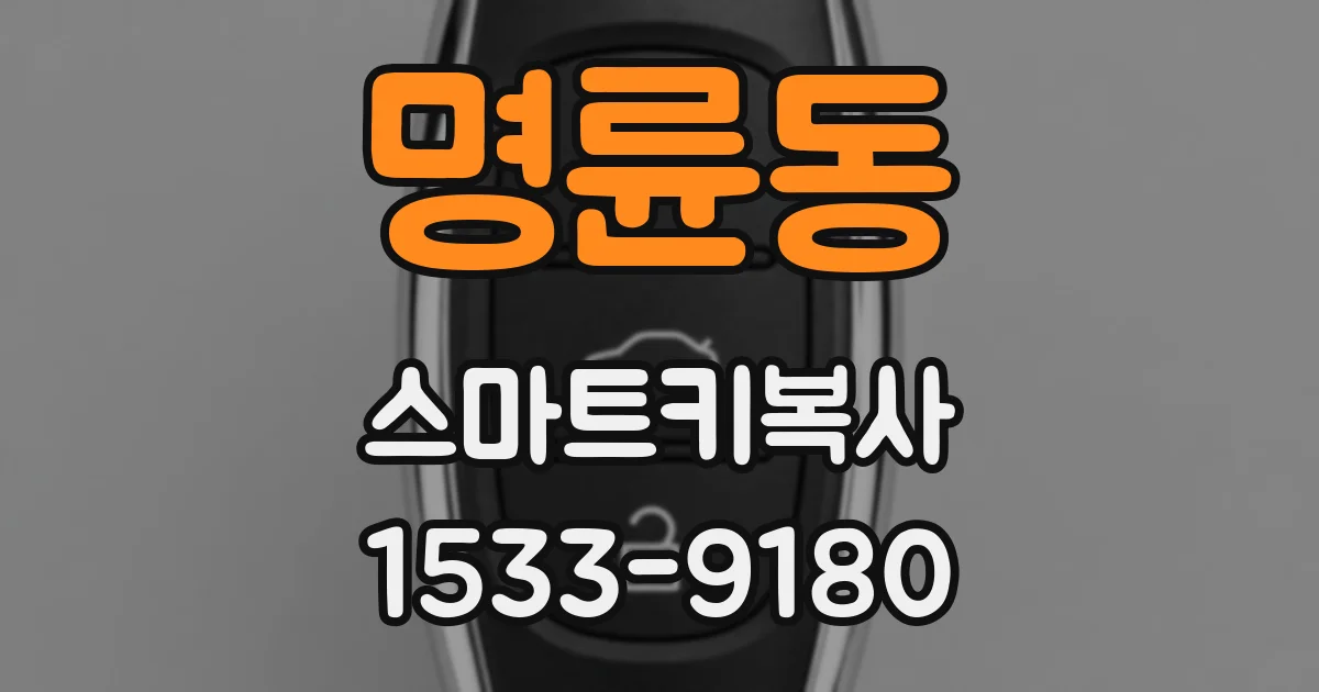 명륜동 스마트키복사