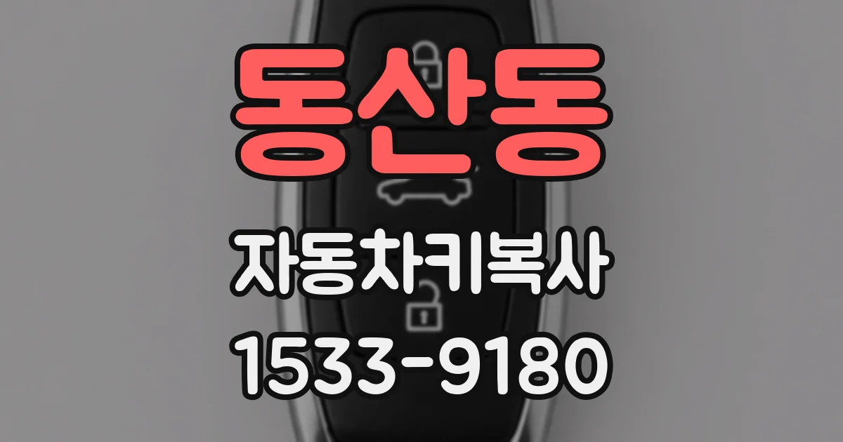 동산동 자동차키복사