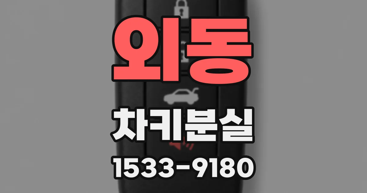 외동 차키분실