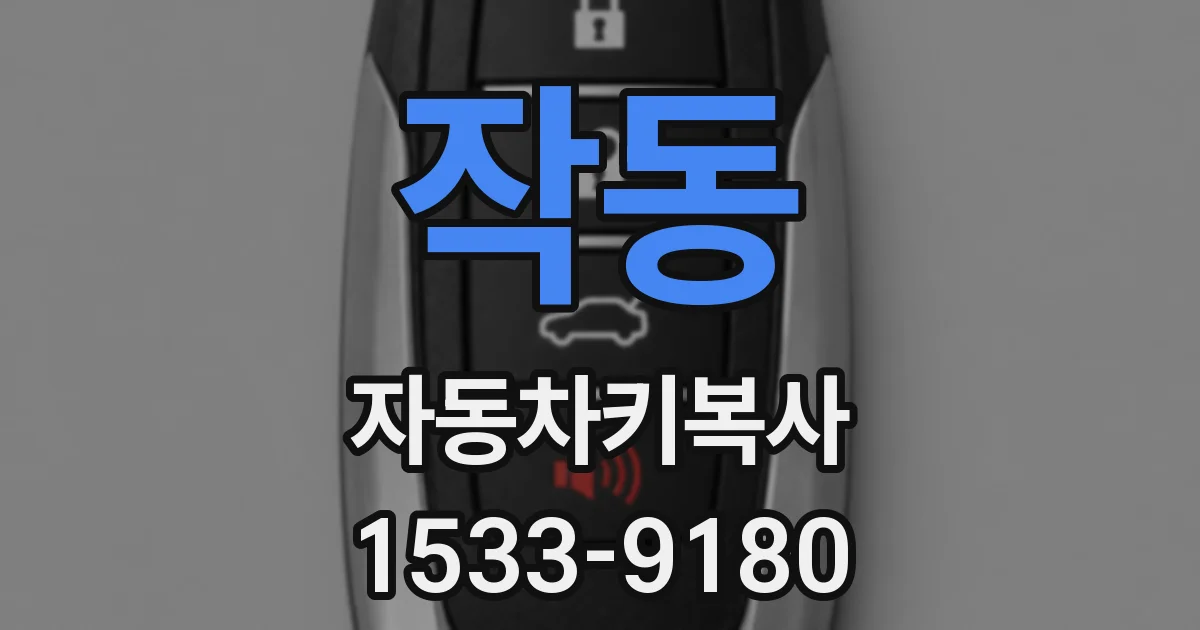 작동 자동차키복사