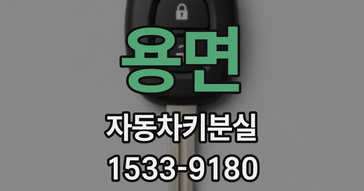 용면 자동차키분실