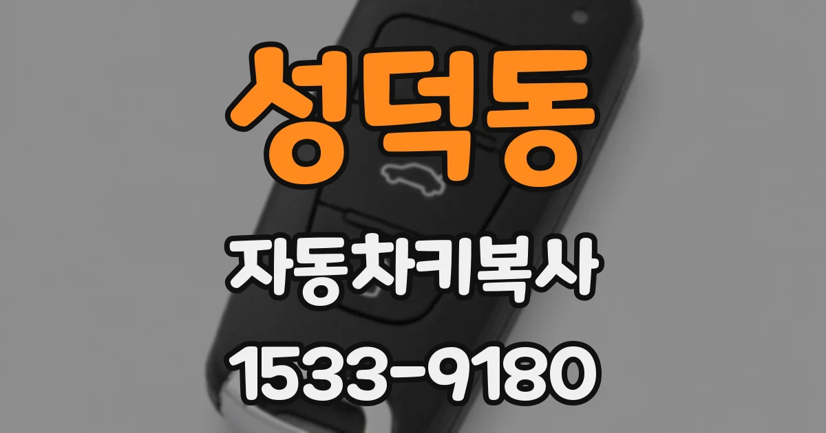 성덕동 자동차키복사