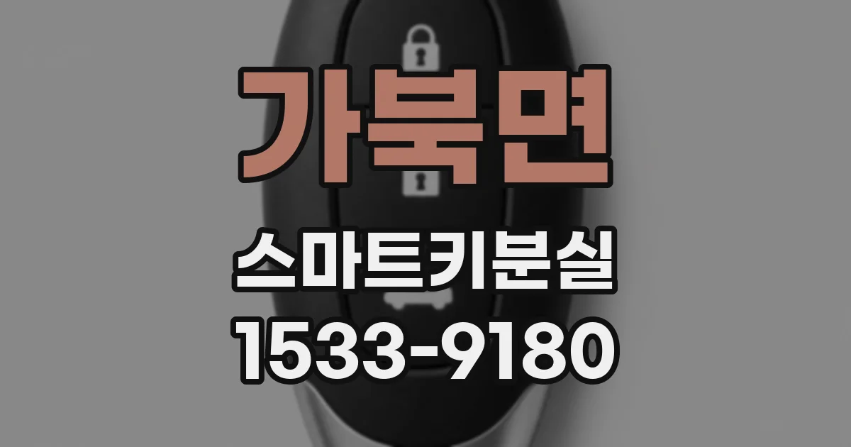 가북면 스마트키분실