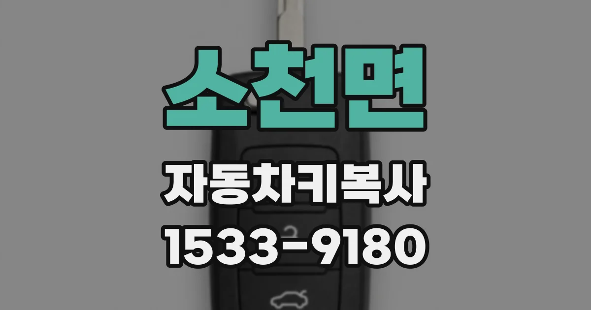 소천면 자동차키복사