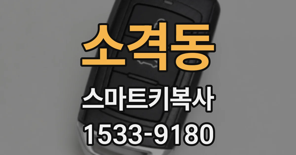 소격동 스마트키복사