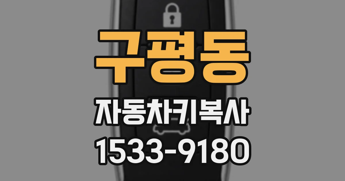 구평동 자동차키복사