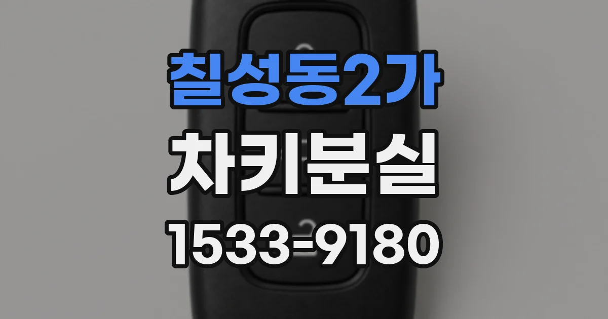 칠성동2가 차키분실