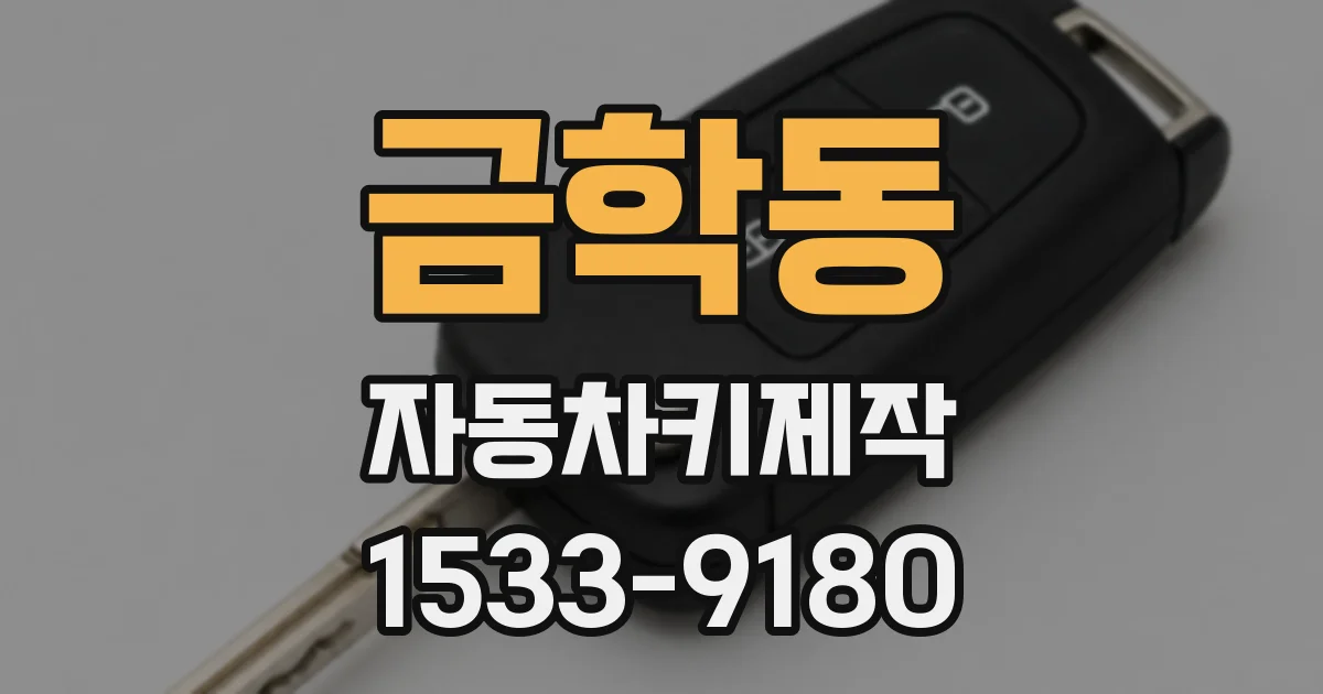 금학동 자동차키제작