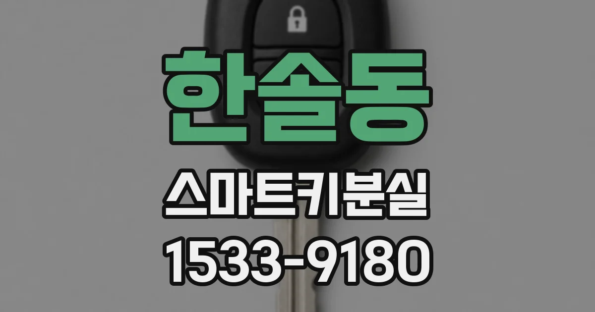 한솔동 스마트키분실