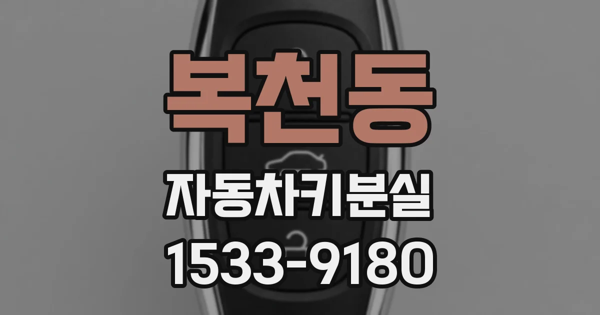 복천동 자동차키분실