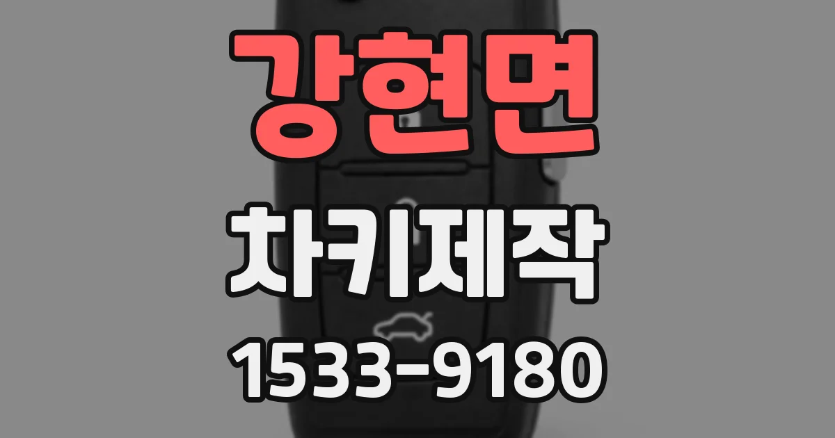 강현면 차키제작