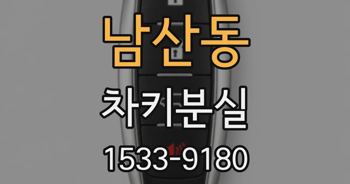 남산동 차키분실