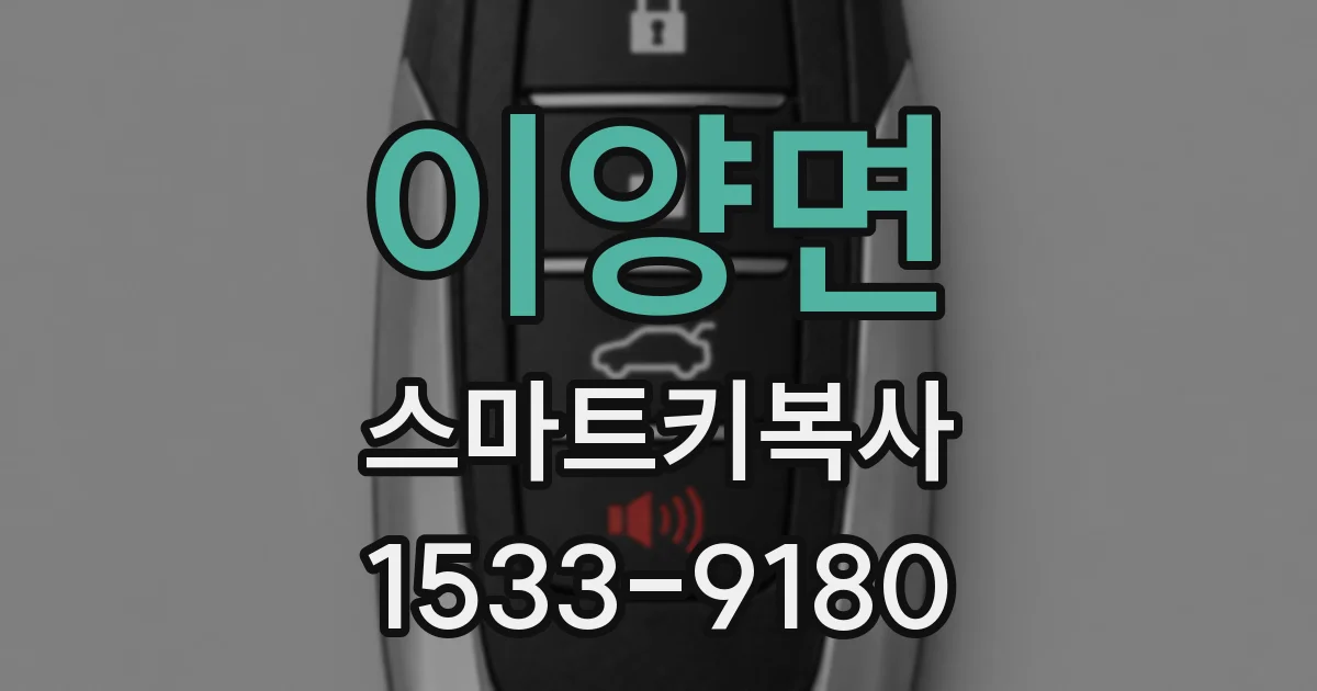 이양면 스마트키복사
