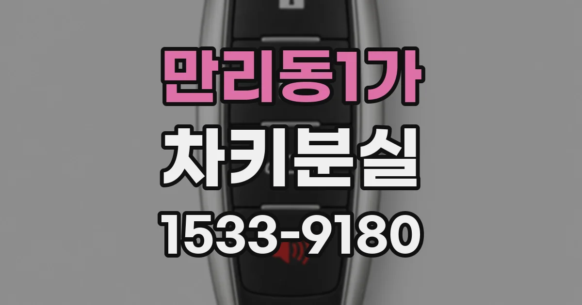만리동1가 차키분실