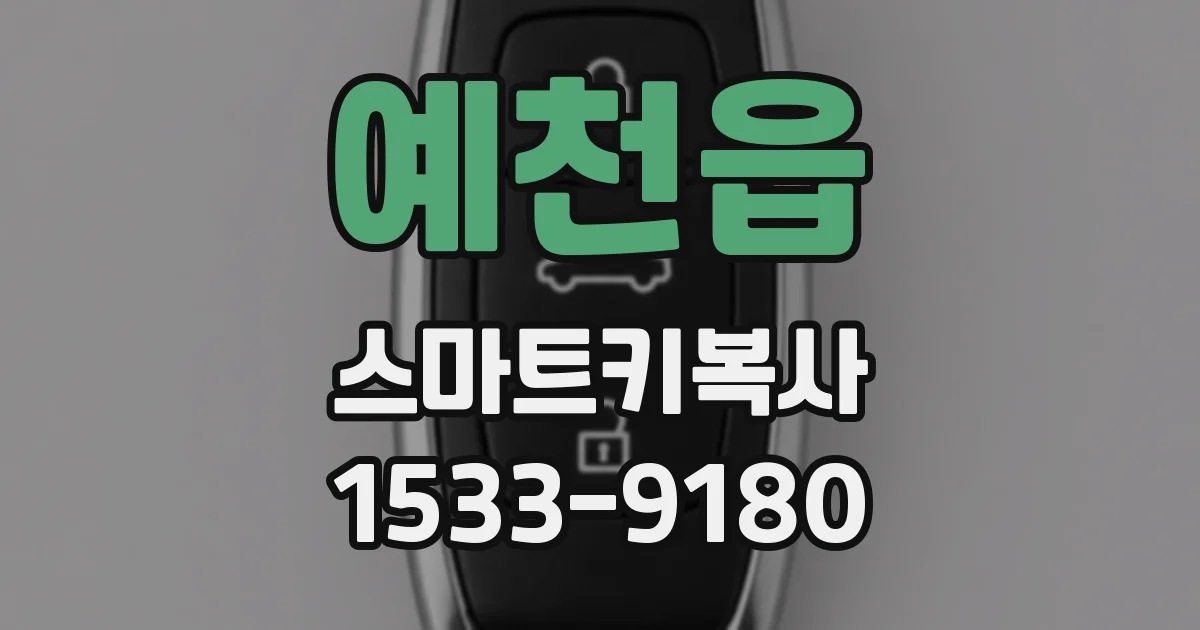 예천읍 스마트키복사