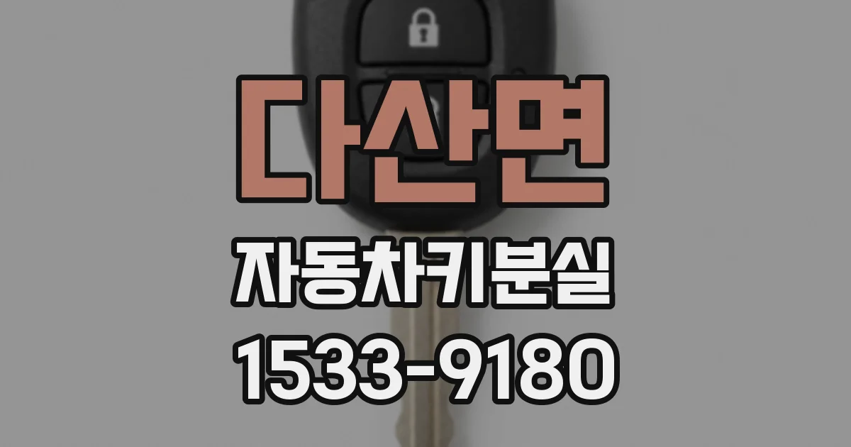 다산면 자동차키분실