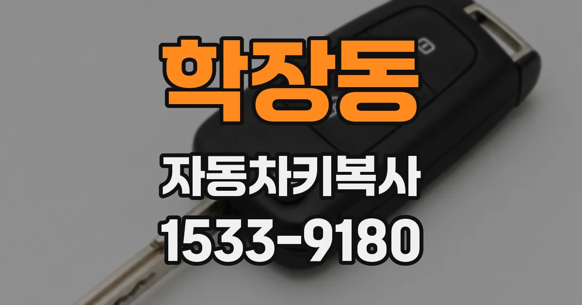 학장동 자동차키복사