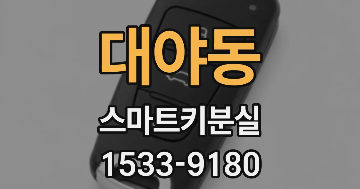 대야동 스마트키분실