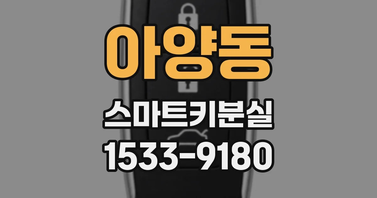 아양동 스마트키분실